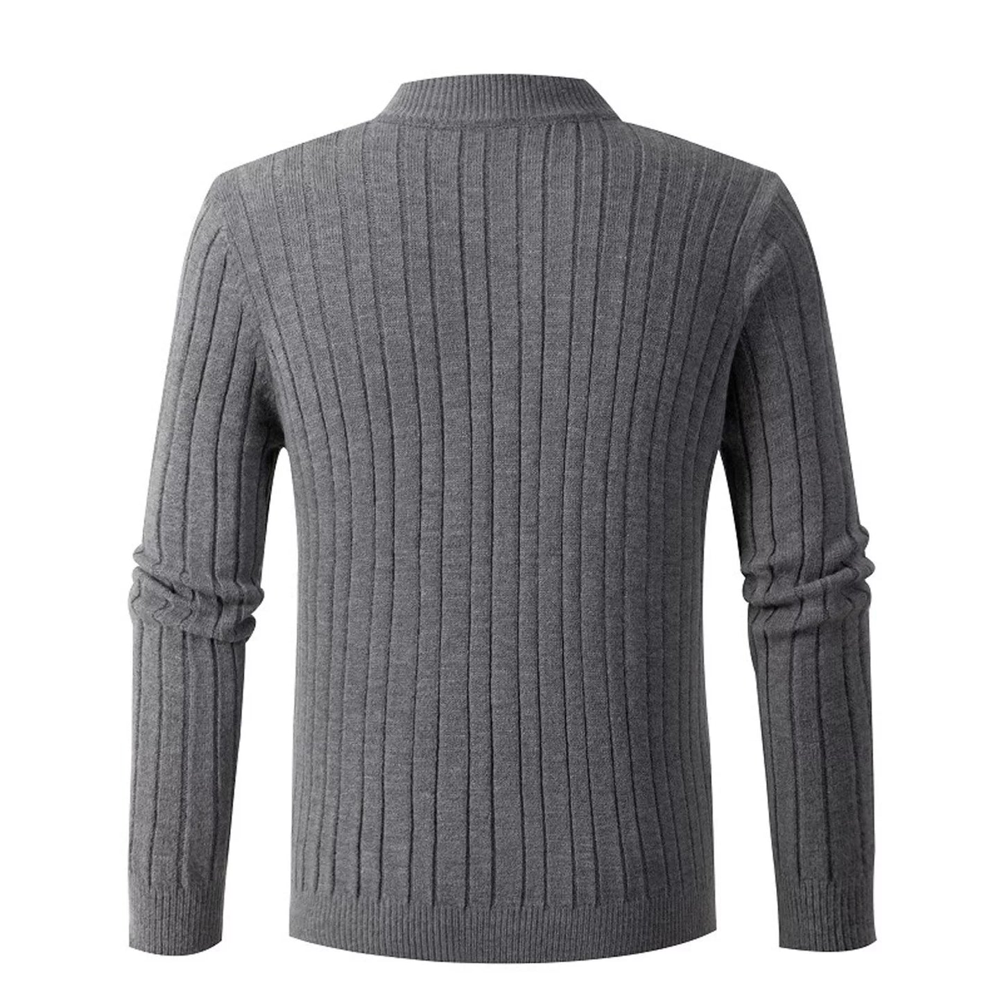 Sweaters for Men Cable Knit Crew Neck Top Long Sleeve Dressy Casual Fall and Winter Quarter Zip Pullover Sweater